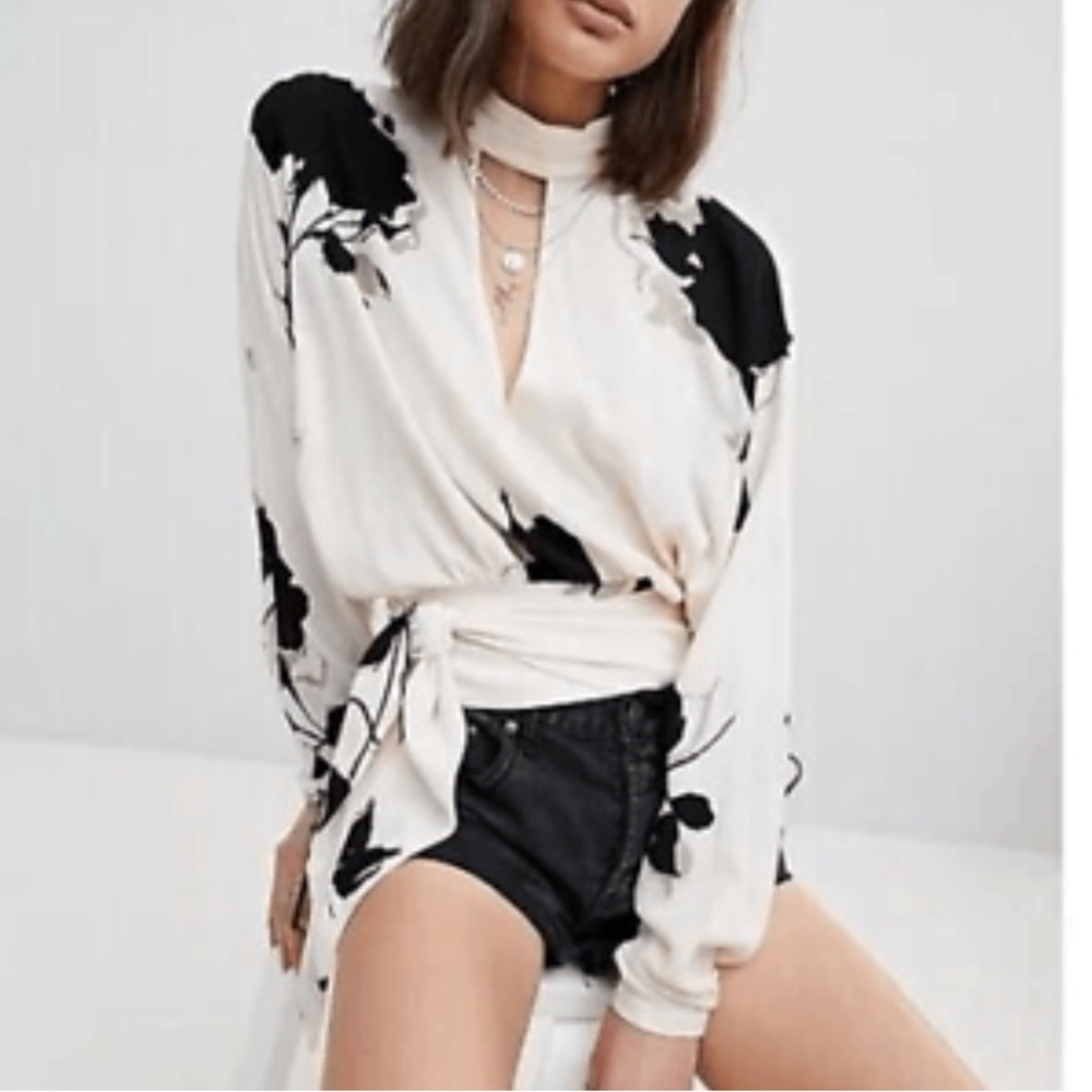 Free People Say you Love Me keyhole shirt